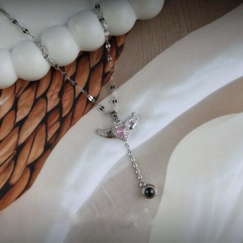 Heart & Angel Wings Necklace