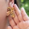 Double Cutout Flower Earrings