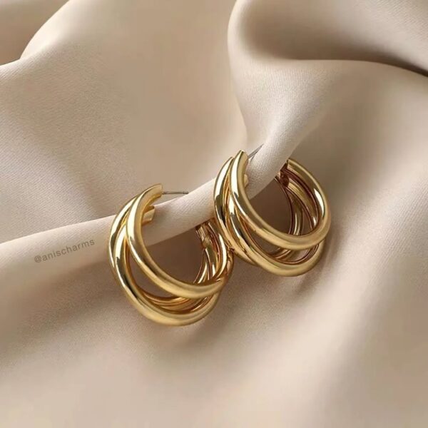 Tripple Layer Hoop Earrings
