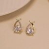 Cross Fishtail Zircon Earrings