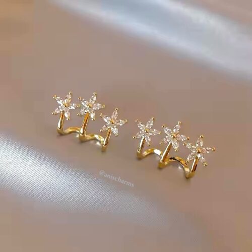 3 Star Claw Earrings