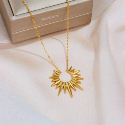 Radiant Sunburst Pendant Necklace