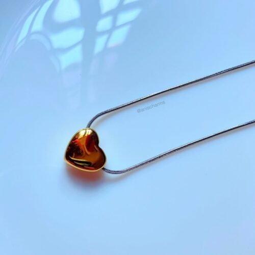 Golden Heart Pendant Necklace