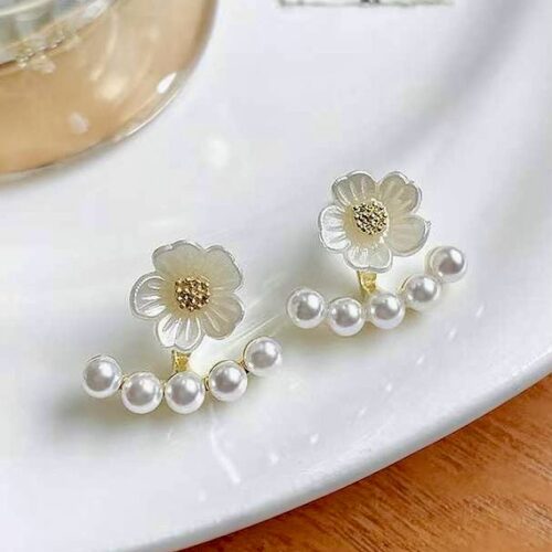 Blossom Pearl Arc Earrings