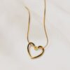 Golden Heart Knot Necklace