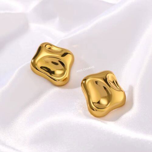 Melted Gold Studs