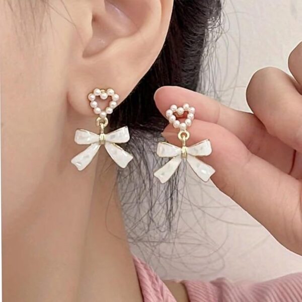 71HaAp8m5cL._SY695 (1) Pearl Enamel Bow Earrings