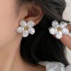Pearl Flower Stud Earrings