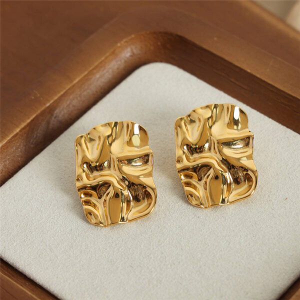 golden ripple studs earring golden ripple studs earring
