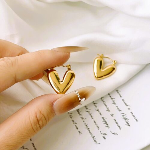 heart pop hoops earrings