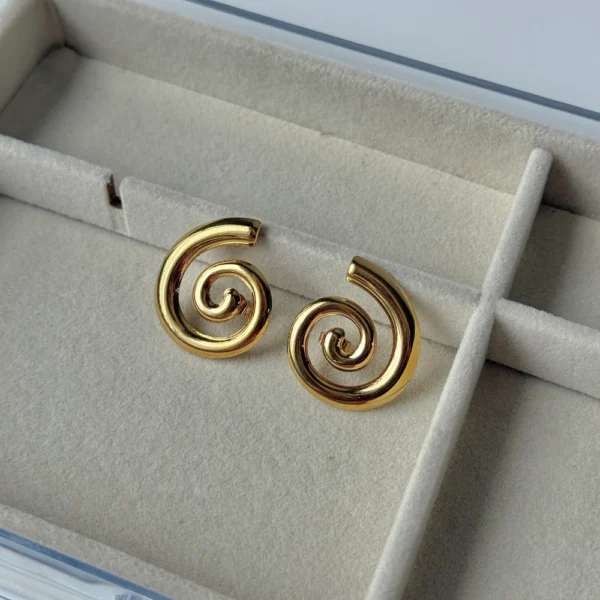 classy coil earrings